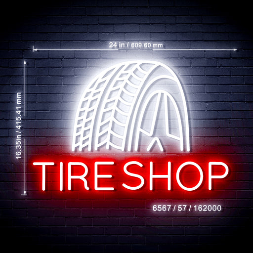 Auto Repair Car Tire Shop v2 Ultra-Bright LED Neon Sign w/ Remote - Way Up Gifts