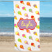 Ice Cream Cone Personalized Summer Beach Towel - Way Up Gifts