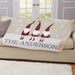 Personalized Welcome Gnome Sherpa Blanket - Cute Holiday Welcome Throw - Way Up Gifts
