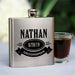 Custom Stainless Steel Flask - Groomsmen Gift with Banner Design - Way Up Gifts