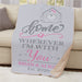 Personalized Home Is Wherever I'm With Custom Sherpa Blanket - Warm Personalized Family Gift - Way Up Gifts