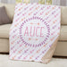 Personalized Arrows Sherpa Blanket 50X60 - Large Arrow Pattern Throw - Way Up Gifts