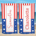American Flag Inspired Custom Name Beach Towel - Way Up Gifts