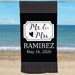 Mr. & Mrs. Honeymoon Custom Couples Beach Towel - Way Up Gifts