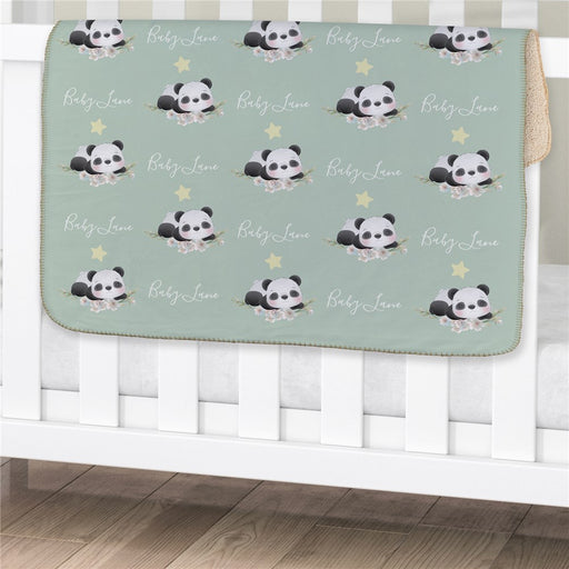 Personalized Baby Panda Sherpa Blanket - Adorable Panda Baby Throw - Way Up Gifts