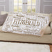 Personalized Family Name Static Word Art Sherpa Blanket - Custom Family Name Throw - Way Up Gifts