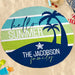 Hello Summer Round Beach Towel with Custom Name - Way Up Gifts