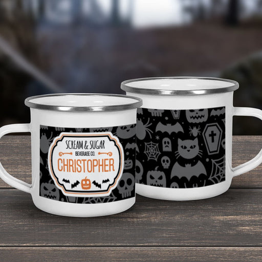 Scream & Sugar Camper Mug - Personalized Halloween Camping Mug - Way Up Gifts