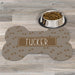 Brown Paws with Name Personalized Dog Bone Rug - Custom Feeding Mat - Way Up Gifts