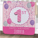Personalized 1st Birthday With Bunting Baby Blanket - Milestone Birthday Gift - Custom Baby Throw - Way Up Gifts