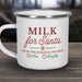 Santa's Milk Check Mark Camper Mug - Personalized Christmas Mug - Way Up Gifts
