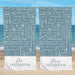 Light Blue Honeymoon Mr or Mrs Word Art Couples Beach Towel - Way Up Gifts