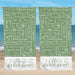 Honeymoon Year Green Word Art Mr or Mrs Couples Beach Towel - Way Up Gifts