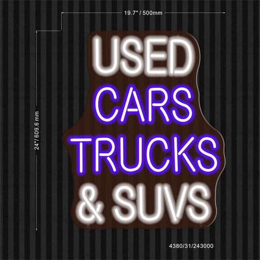 Used Cars Trucks SUVs Ultra-Bright LED Neon Sign w/ Remote - Way Up Gifts