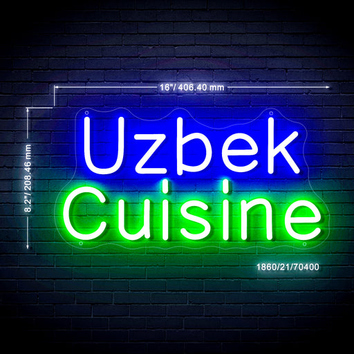 Uzbek Cuisine Flex Silicone LED Sign (Neon-Style, LED Technology) - Way Up Gifts