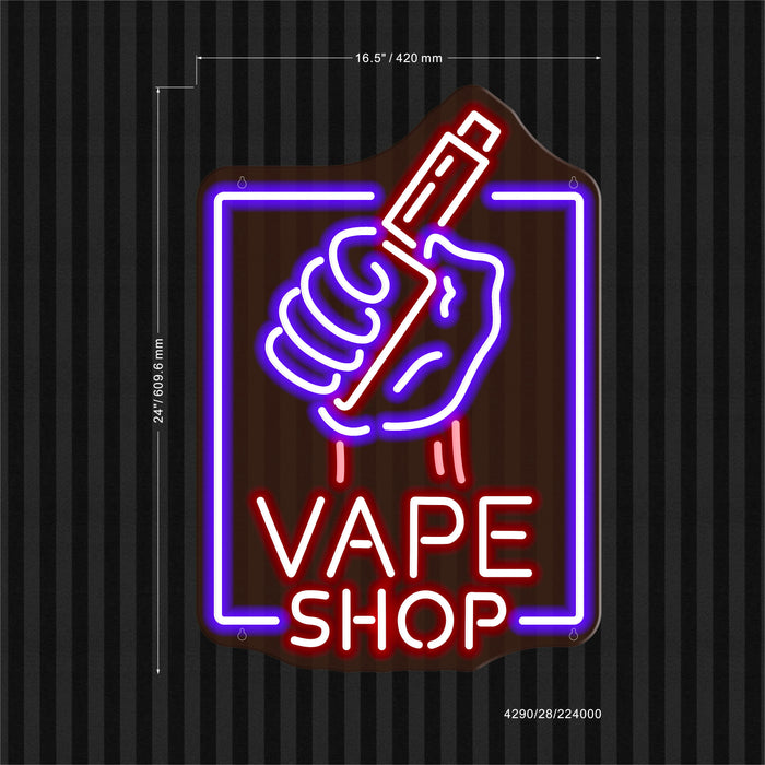 Vape Shop Holding Hand Display Ultra-Bright LED Neon Sign w/ Remote - Way Up Gifts