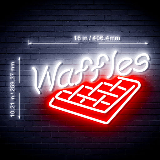 Breakfast Diner Waffles Flex Silicone LED Neon Sign - Way Up Gifts