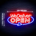 Open Delivery We Deliver Flex Silicone LED Neon Sign - Way Up Gifts