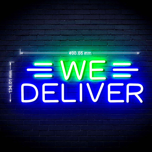 Restaurant Food Delivery We Deliver Flex Silicone LED Neon Sign - Way Up Gifts