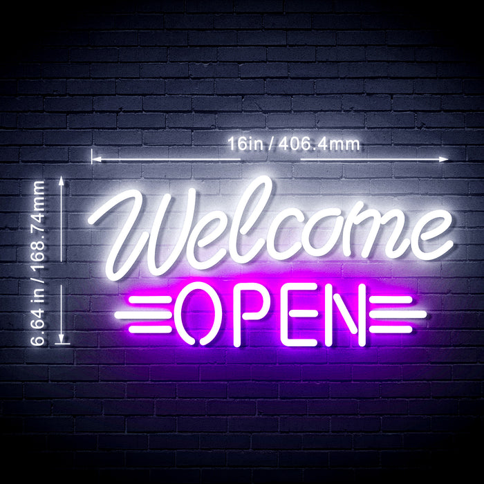 Welcome Open Flex Silicone LED Neon Sign - Way Up Gifts