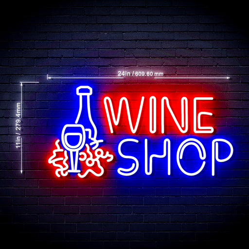 24" Wine Shop Ultra-Bright LED Neon Sign - Way Up Gifts