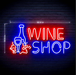 Wine Shop Ultra-Bright LED Neon Sign w/ Remote - Way Up Gifts