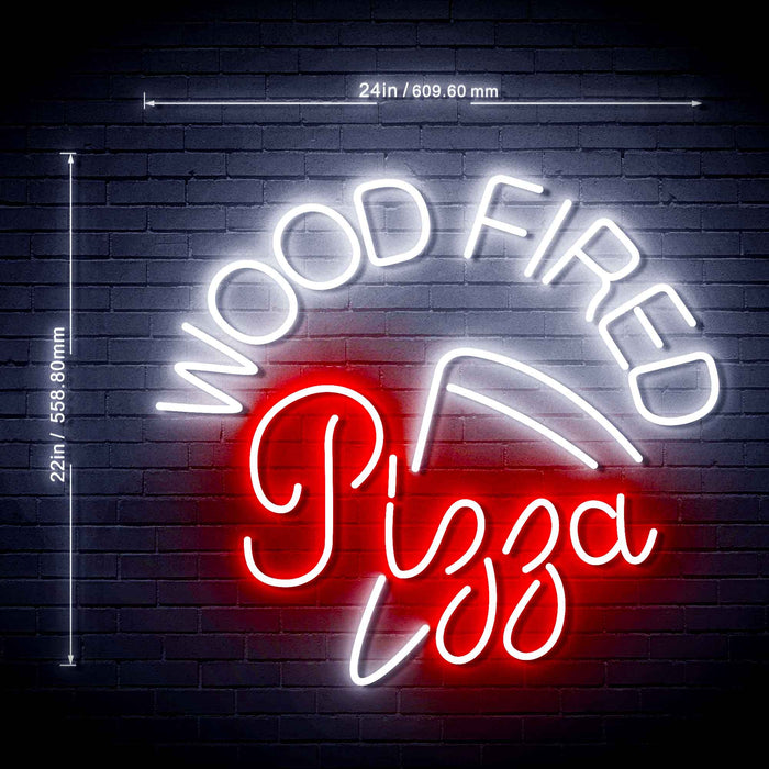 Wood Fired Pizza Ultra-Bright LED Neon Sign - Way Up Gifts