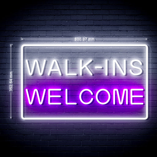 Walk Ins Welcome Ultra-Bright LED Neon Sign w/ Remote - Way Up Gifts