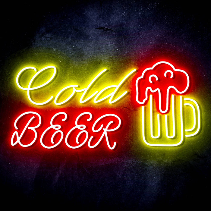 Cold Beer Mug Ultra-Bright LED Neon Sign - Way Up Gifts