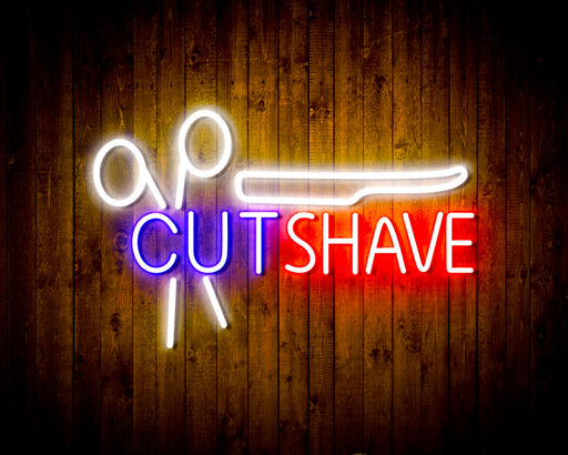 Barber Hair Cut Shave Flex Silicone LED Neon Sign - Way Up Gifts