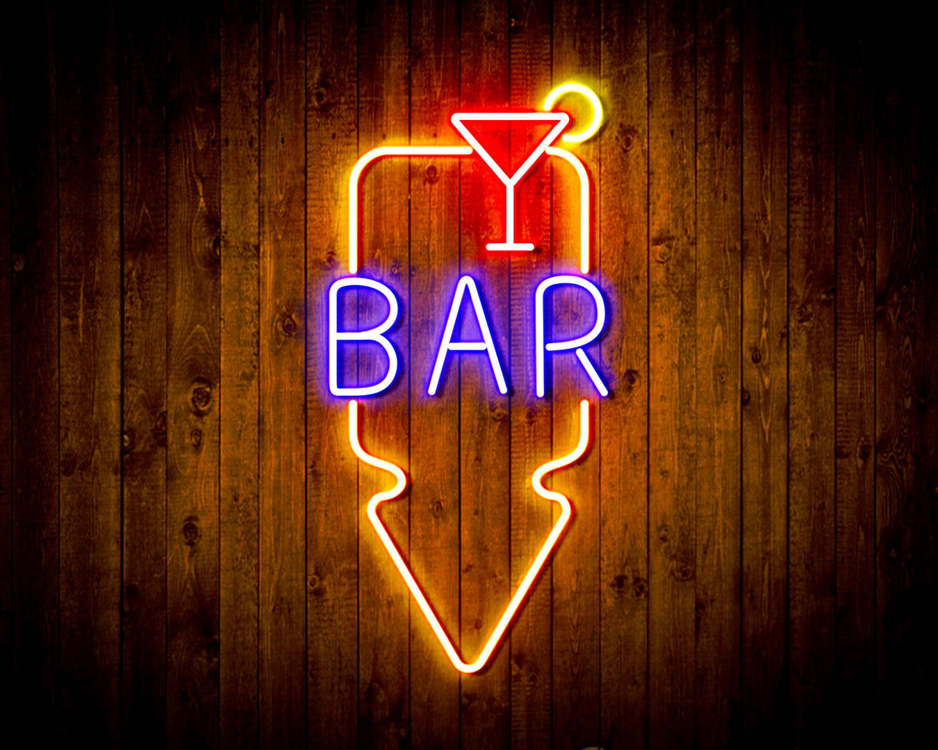 Bar Down Arrow Flex Silicone LED Neon Sign - Way Up Gifts