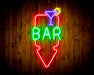 Bar Down Arrow Flex Silicone LED Neon Sign - Way Up Gifts