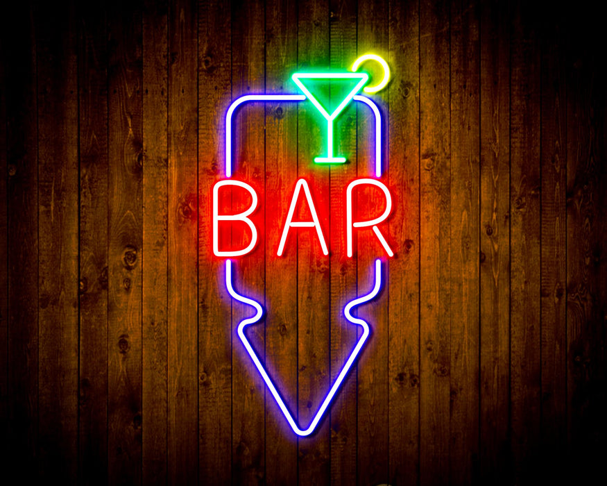 Bar Down Arrow Flex Silicone LED Neon Sign - Way Up Gifts