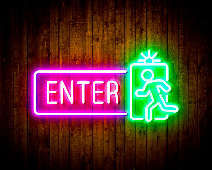Entrance Enter Flex Silicone LED Neon Sign - Way Up Gifts