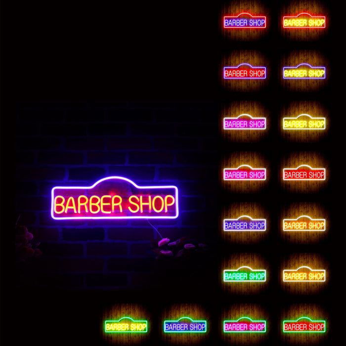 Barber Shop Flex Silicone LED Neon Sign - Way Up Gifts