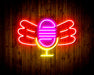 Microphone with Wings Flex Silicone LED Neon Sign - Way Up Gifts