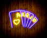 Poker Royal Flush Flex Silicone LED Neon Sign - Way Up Gifts