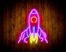 Rocket Spaceship Kid Room Decor Flex Silicone LED Neon Sign - Way Up Gifts
