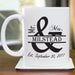 Mr. and Mrs. Coffee Mug Set - Personalized Wedding Gift Mugs - Way Up Gifts