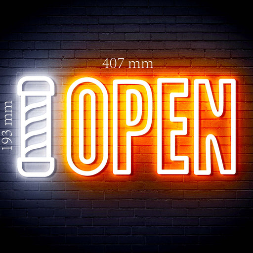 Barber Pole Open Flex Silicone LED Neon Sign - Way Up Gifts