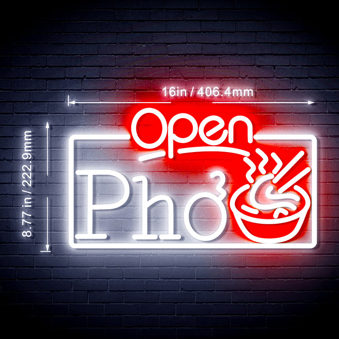 Open Pho Vietnam Noodles Flex Silicone LED Neon Sign - Way Up Gifts