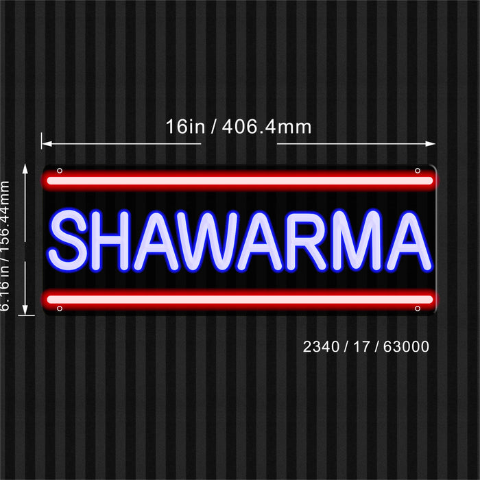 16" Shawarma Flex Silicone LED Sign (Neon-Style, LED Technology) - Way Up Gifts