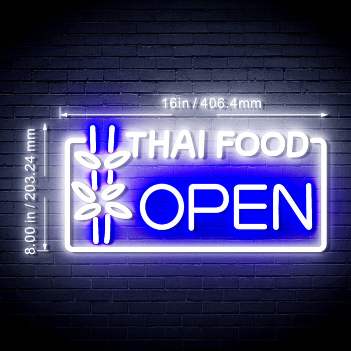 Open Restaurant Thai Food Flex Silicone LED Neon Sign - Way Up Gifts