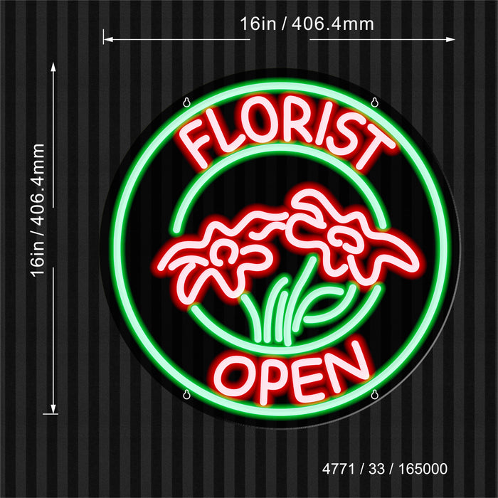 Flower Shop Open Florist Flex Silicone LED Sign (Neon-Style, LED Technology) - Way Up Gifts