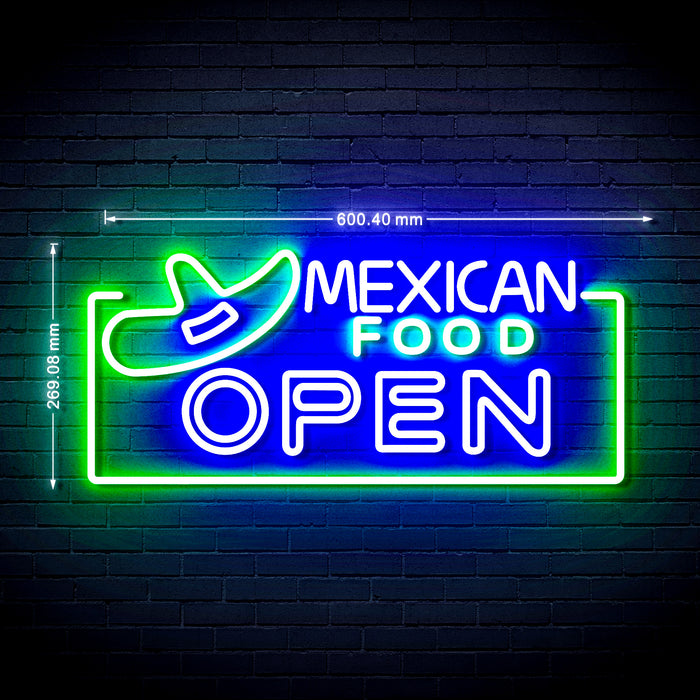 Restaurant Mexican Food Open Ultra-Bright LED Neon Sign - Way Up Gifts