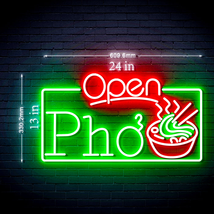 Open Pho Vietnam Noodles Ultra-Bright LED Neon Sign - Way Up Gifts