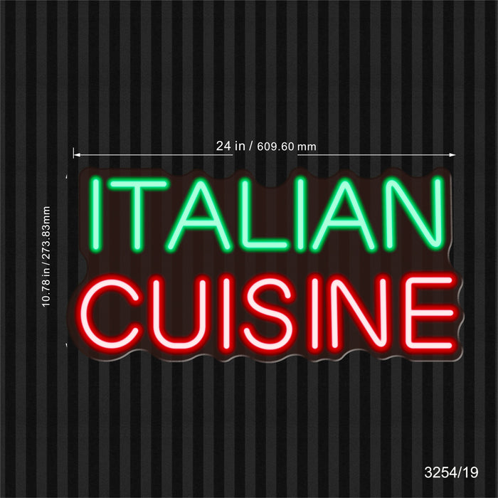 Italian Cuisine Ultra-Bright LED Sign with Remote (Neon-Style, LED Technology) - Way Up Gifts