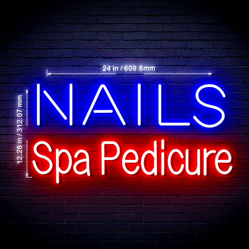 Nails Spa Pedicure Ultra-Bright LED Neon Sign w/ Remote - Way Up Gifts