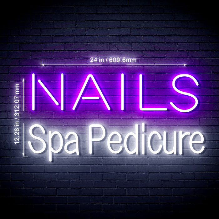 Nails Spa Pedicure Ultra-Bright LED Neon Sign - Way Up Gifts