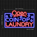 Laundromat Open Coin Operated Laundry Ultra-Bright LED Sign with Remote (Neon-Style, LED Technology) - Way Up Gifts